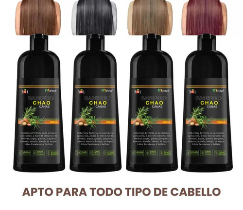 SHAMPOO CHAO CANAS +TRATAMIENTO - cubre naturalmente las canas en minutos 🌿